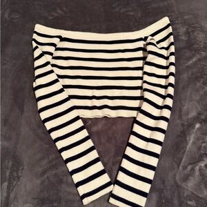 Edikted Black and White Crop Top